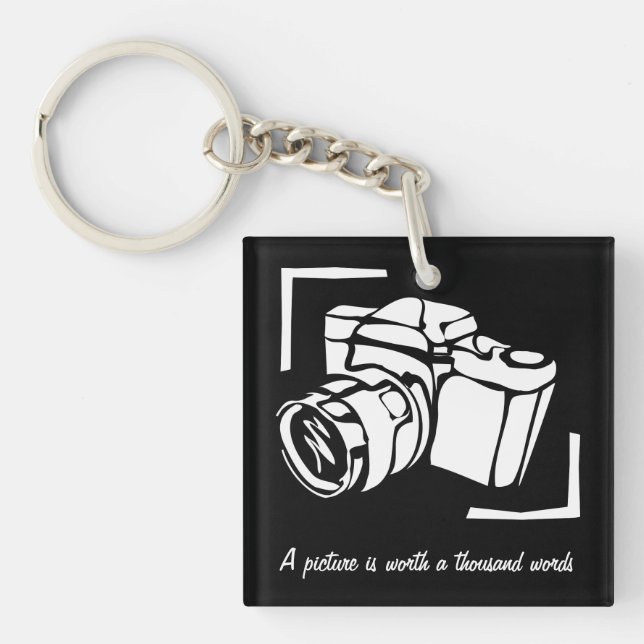 A picture is worth a thousand words photographer key ring (Front)