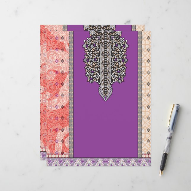 a picture of a scarf with a design on it (Front/Back In Situ)