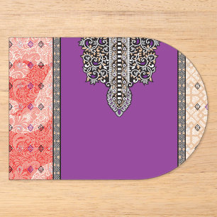 a picture of a scarf with a design on it acrylic invitations
