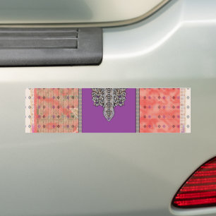 a picture of a scarf with a design on it bumper sticker