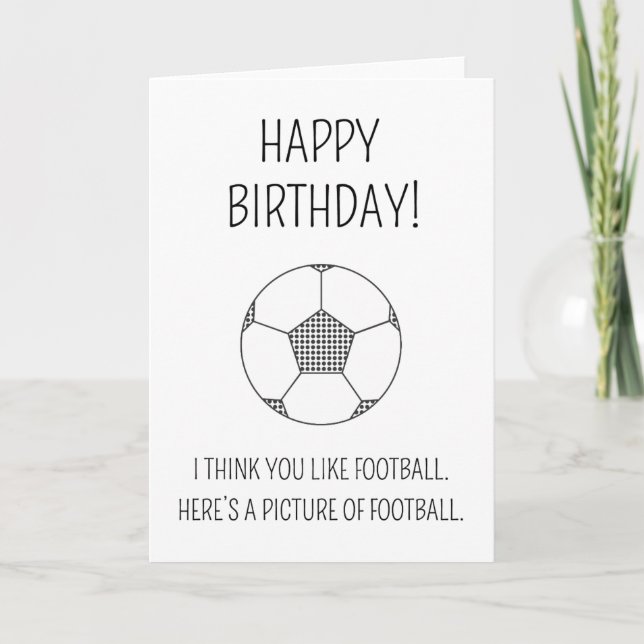 A picture of football - Birthday card (Front)