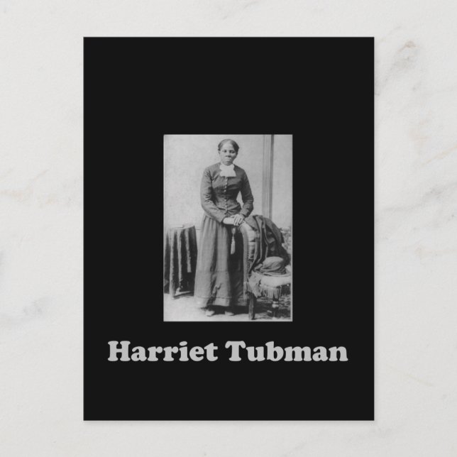 A Picture of Harriet Tubman in Black and White Postcard (Front)