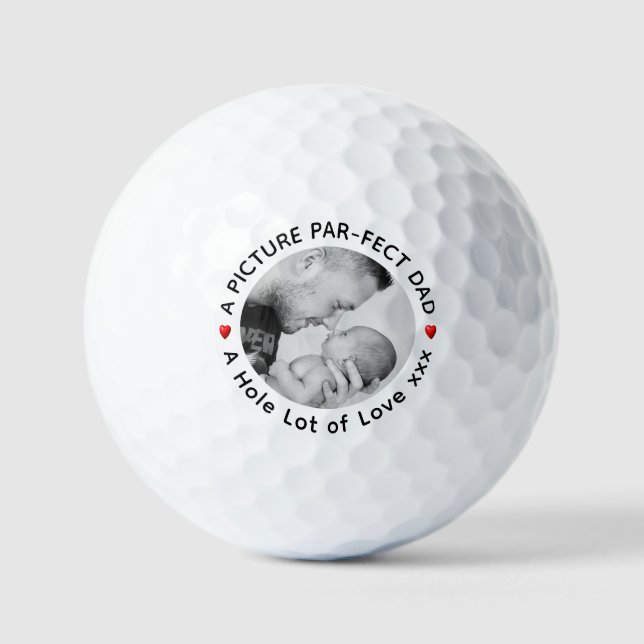 "A Picture Par-fect Dad" Personalised Golf Balls (Front)