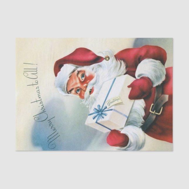 A Picture Perfect Portrait of Santa Claus Tissue Paper (Front)