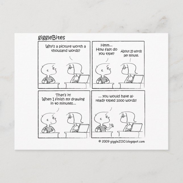 A Picture Worth Thousand Words Postcard (Front)