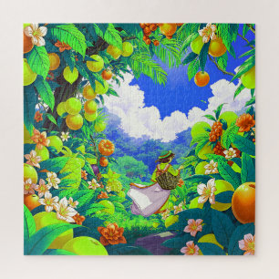 A picturesque tropical orchard jigsaw puzzle