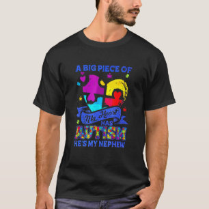 A Pie Ce Of My He Has Autism My Nephew T-Shirt