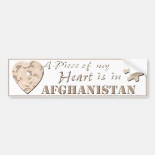 A Piece of My Heart Is In Afghanistan Bumper Stick Sticker