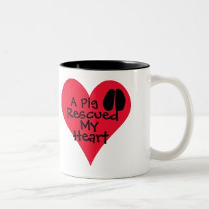 A Pig Rescued My Heart Two-Tone Coffee Mug