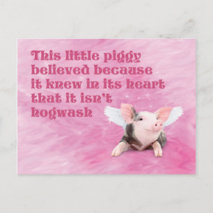 A Piggy Believed Postcard
