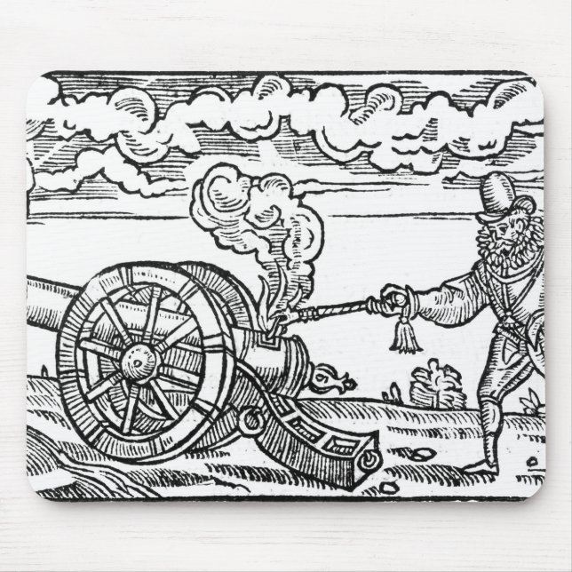 A Pikeman Lighting a Cannon Mouse Mat (Front)