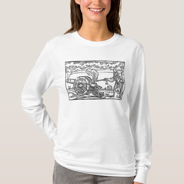 A Pikeman Lighting a Cannon T-Shirt (Front)