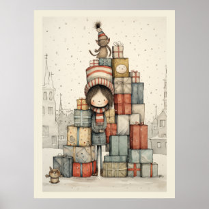 A Pile Of Christmas Presents Poster