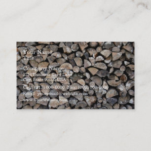 A pile of firewood business card