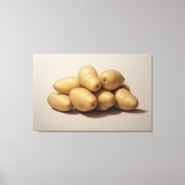 A Pile of Potatoes Canvas Print (Front)