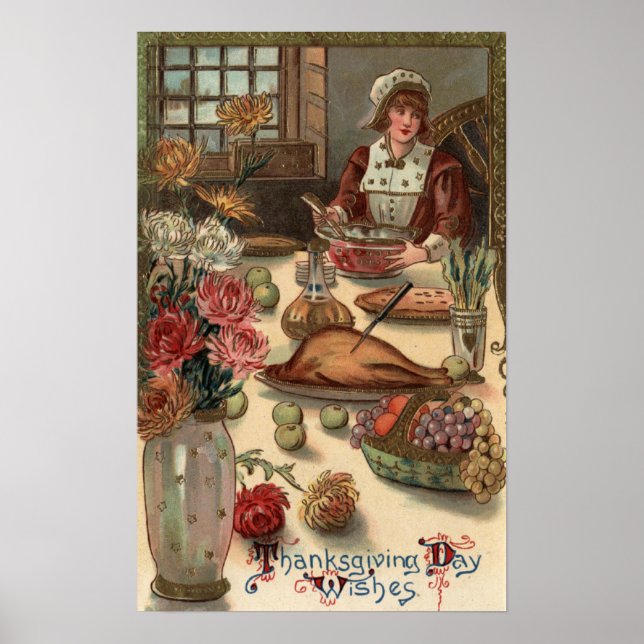 A Pilgrim Woman's Table Poster (Front)