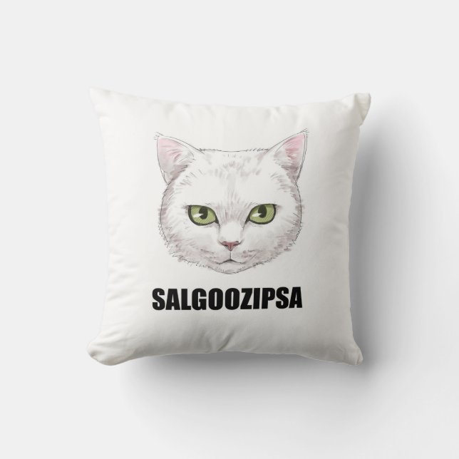 A pillow designed with the cat SALGOO (Front)