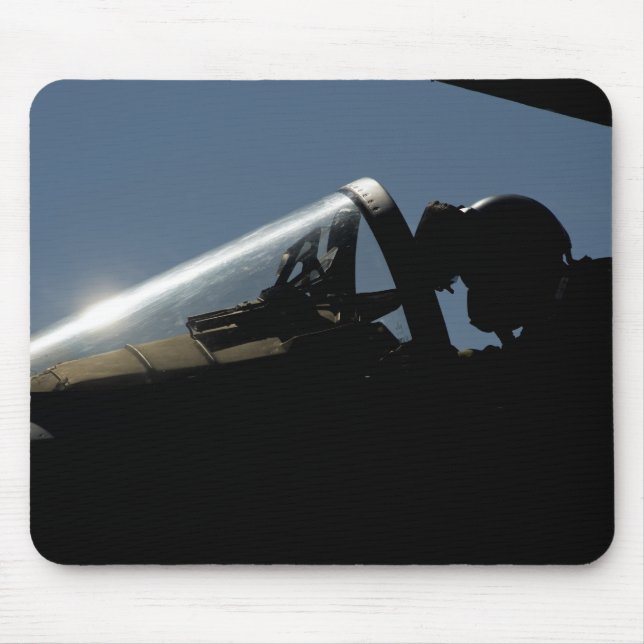A pilot prepares for take-off mouse mat (Front)