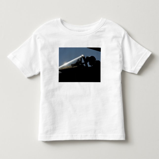 A pilot prepares for take-off toddler T-Shirt (Front)