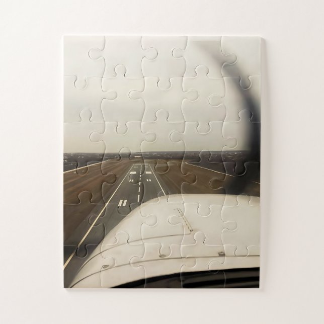 A Pilot's Perspective: Cessna 172 Cockpit Takeoff Jigsaw Puzzle (Vertical)