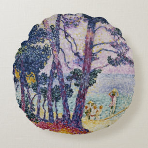 A Pine Grove, 1906 Round Cushion