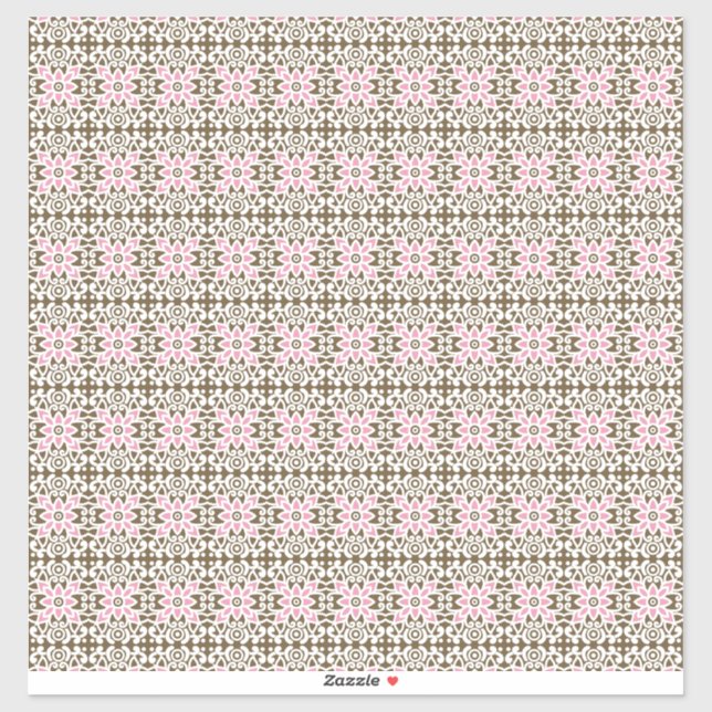 a pink and brown pattern on a white background (Sheet)