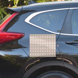 a pink and brown pattern on a white background