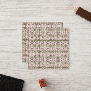 a pink and brown pattern on a white background loyalty card
