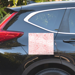 a pink and white abstract design on a white backgr