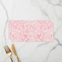 a pink and white abstract design on a white backgr
