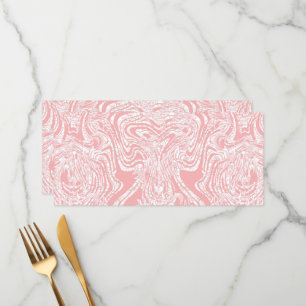 a pink and white abstract design on a white backgr menu