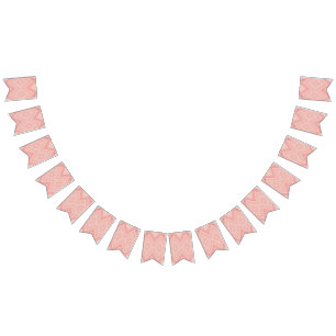 a pink and white background with a diamond pattern bunting 