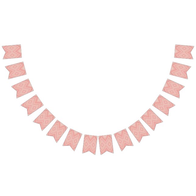a pink and white background with a diamond pattern bunting  (All)