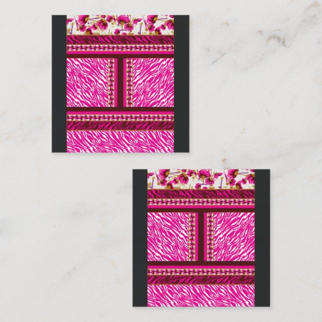 a pink and white wallpaper with a cross on it loyalty card (Front/Back)