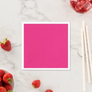 a pink background with a black border napkin