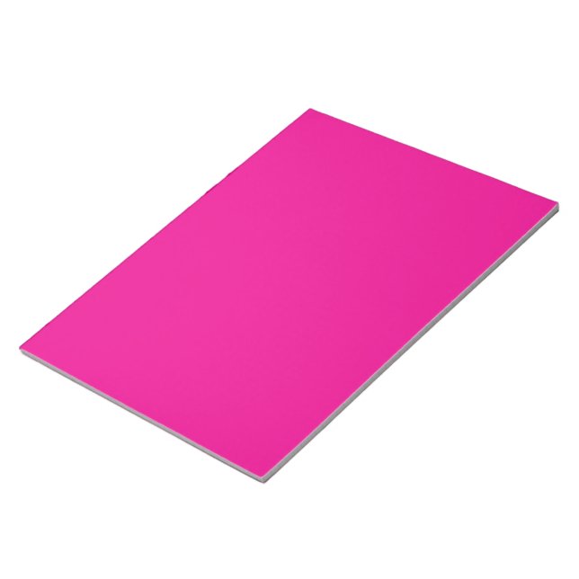 a pink background with a black border notepad (Angled)