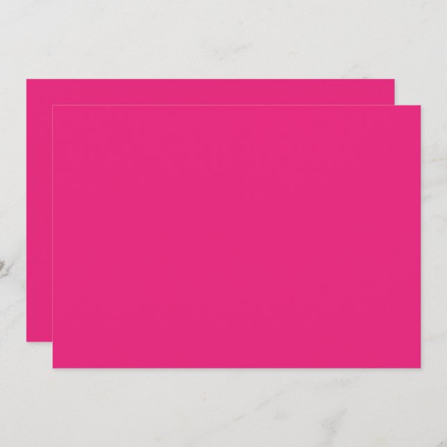 a pink background with a black border thank you card (Front/Back)
