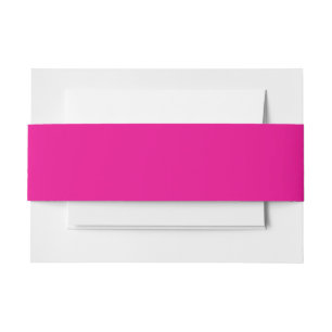 a pink background with a  invitation belly band