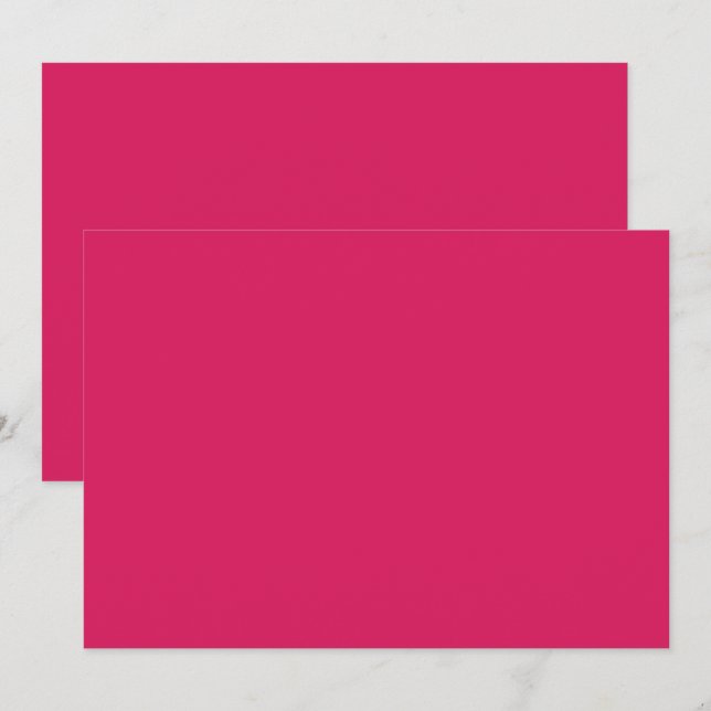 a pink background with a white border invitation (Front/Back)