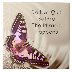 A pink butterfly on a cream satin background tile