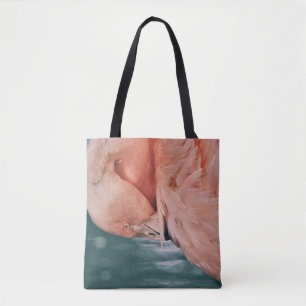 A Pink Flamingo Taking a Bow Art Tote Bag