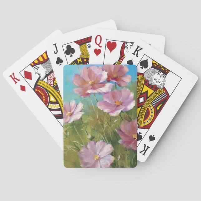 A Pink Floral Garden Playing Cards (Back)