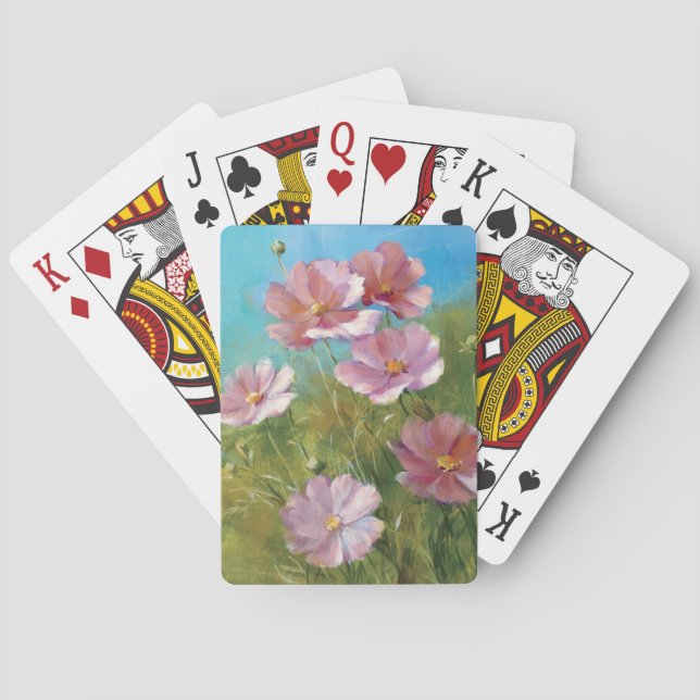 A Pink Floral Garden Playing Cards (Back)