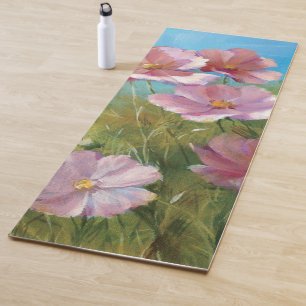 A Pink Floral Garden Yoga Mat
