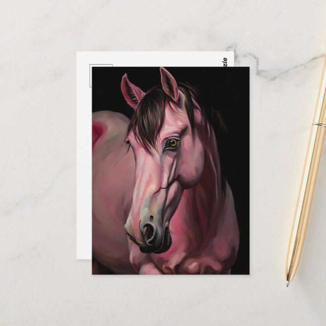 A Pink Horse Postcard (Front/Back In Situ)