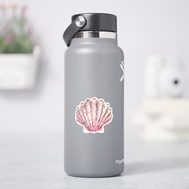 A pink invertebrate seashell  (HydroFlask)
