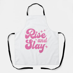 A pink retro Rise and Slay Apron