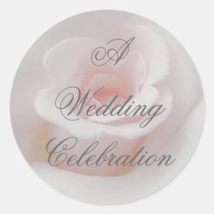A Pink Rose Wedding Celebration Sticker