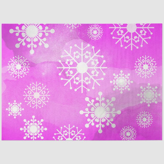A Pink Snowflake Series Design 5 Tissue Paper (Front)