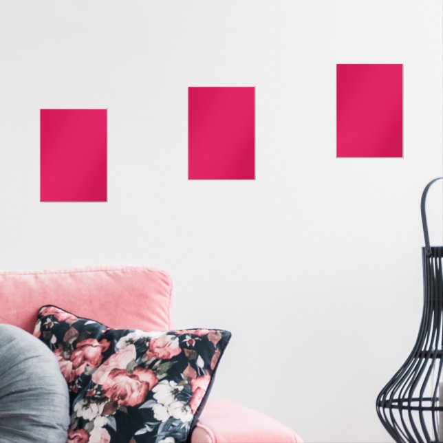 A pink square with a crisp white border, presentin (Livingroom)